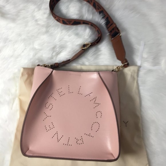 Stella McCartney Logo Crossbody Bag Pink - Picture 1 of 10